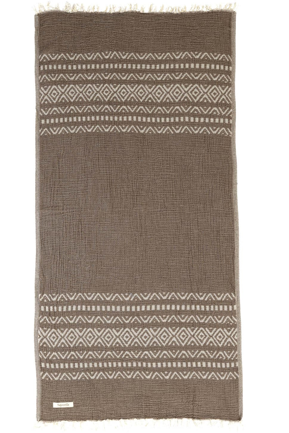 Lena Gauze Beach Towel - Brown