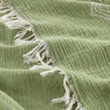 Paloma Gauze Cotton Beach Towel - Green