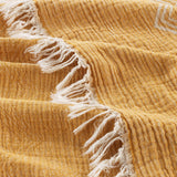 Paloma Gauze Cotton Beach Towel - Yellow