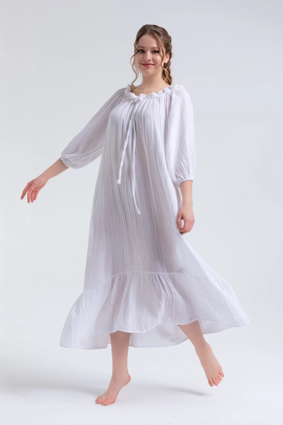 Gisele Oversize Maxi Dress - White