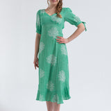 Melody Gauze Cotton Midi Dress - Green