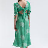 Melody Gauze Cotton Midi Dress - Green