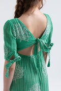 Melody Gauze Cotton Midi Dress - Green