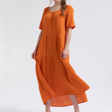 Isabella Midi Dress - Orange