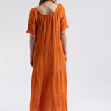 Isabella Midi Dress - Orange