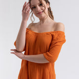 Isabella Midi Dress - Orange