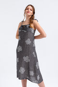 Violet Midi Dress - Black