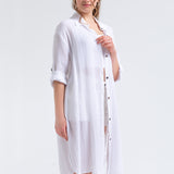 Caroline Shirt Dress - White