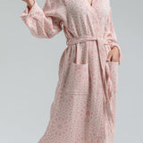 Granada Gauze Cotton Robe - Pink