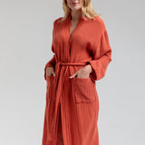 Merida Gauze Cotton Robe - Orange