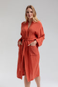 Merida Gauze Cotton Robe - Orange