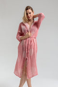 Corey Hooded Beach Robe - Reef Pink