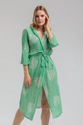 Corey Hooded Beach Robe - Reef Green
