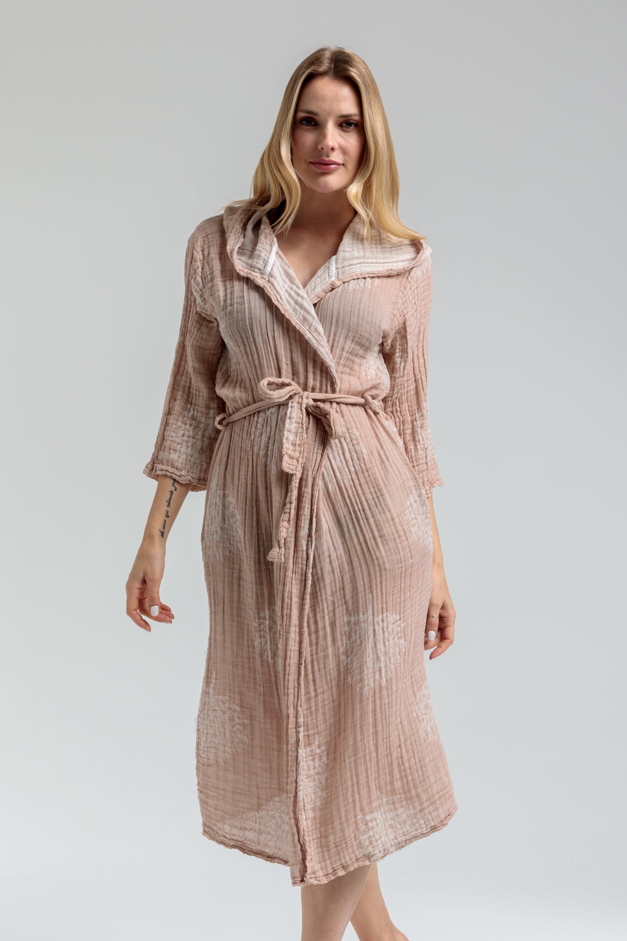 Corey Hooded Beach Robe - Reef Beige | Begonville