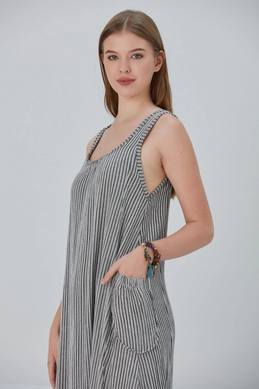 Begonville Maxi Dress Anita Comfort Fit Cotton Maxi Dress - Black