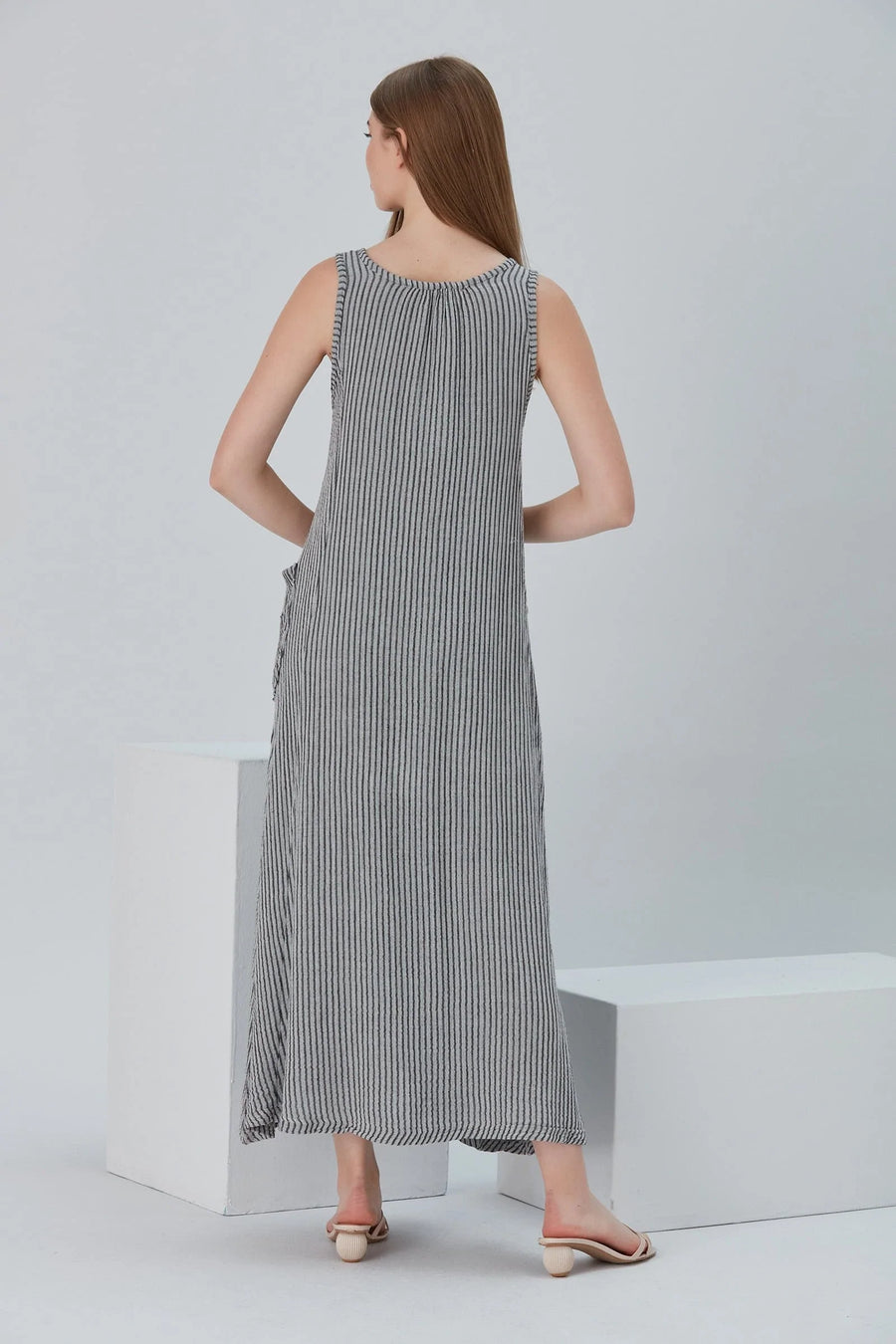 Begonville Maxi Dress Anita Comfort Fit Cotton Maxi Dress - Black