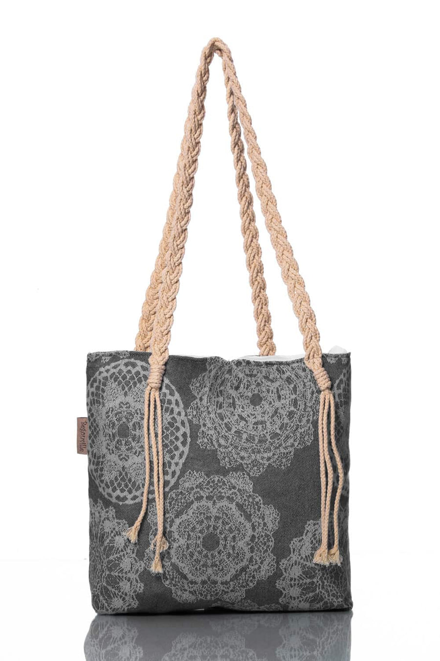Lace Beach Bag - Black