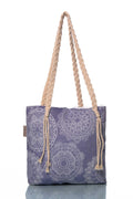 Lace Beach Bag - Navy Blue