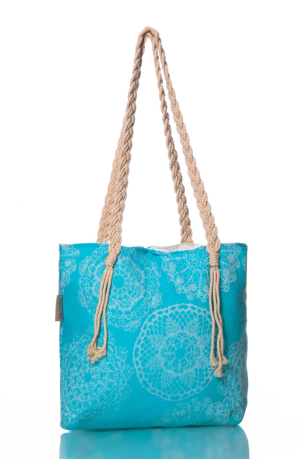 Lace Beach Bag - Turquoise