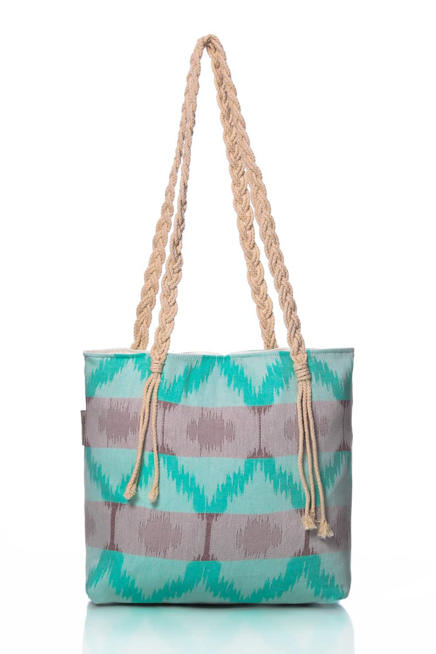 Ripple Bamboo Beach Bag - Mint