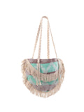 Ripple Bamboo Round Bag - Mint