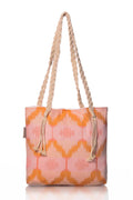 Ripple Bamboo Beach Bag - Orange