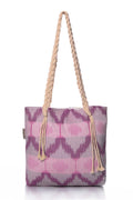 Ripple Bamboo Beach Bag - Purple