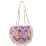 Ripple Bamboo Round Bag - Purple