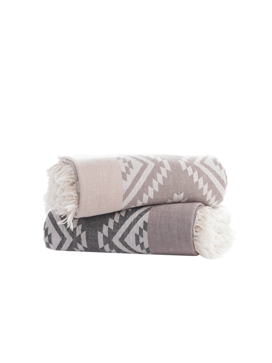 Archie Cotton Blanket - Brown