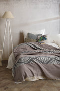 Archie Cotton Blanket - Brown