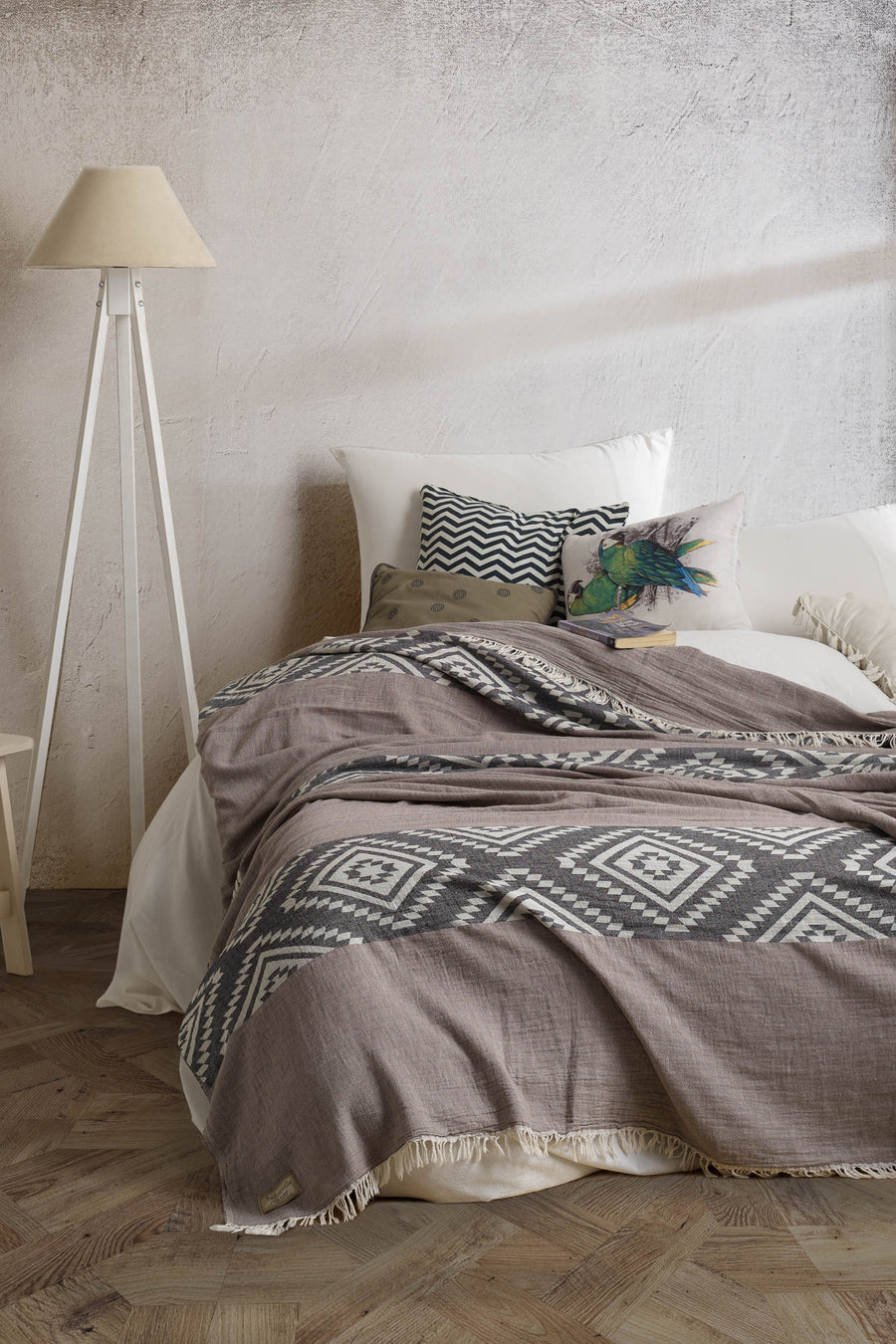Archie Cotton Blanket - Brown