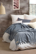 Rhye Dyed Cotton Bed Blanket - Grey