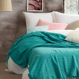 Rhye Dyed Cotton Bed Blanket - Mint