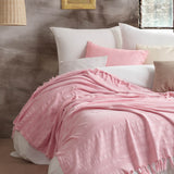 Rhye Dyed Cotton Bed Blanket - Pink