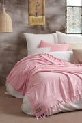 Rhye Dyed Cotton Bed Blanket - Pink