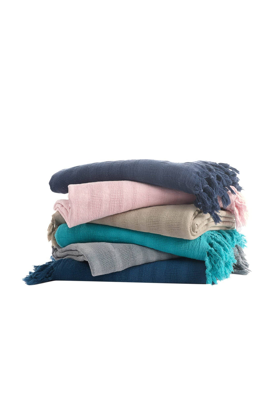 Rhye Dyed Cotton Bed Blanket - Navy