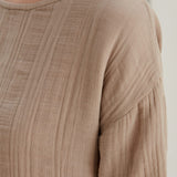 Begonville Dare Cotton Gauze Top - Beige