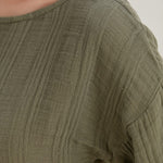 Begonville Dare Cotton Gauze Top - Olive