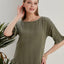 Begonville Dare Cotton Gauze Top - Olive