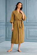 Cassie Cotton Gauze Robe - Beige