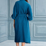 Begonville Robe Cassie Cotton Gauze Robe - Oceanic Blue