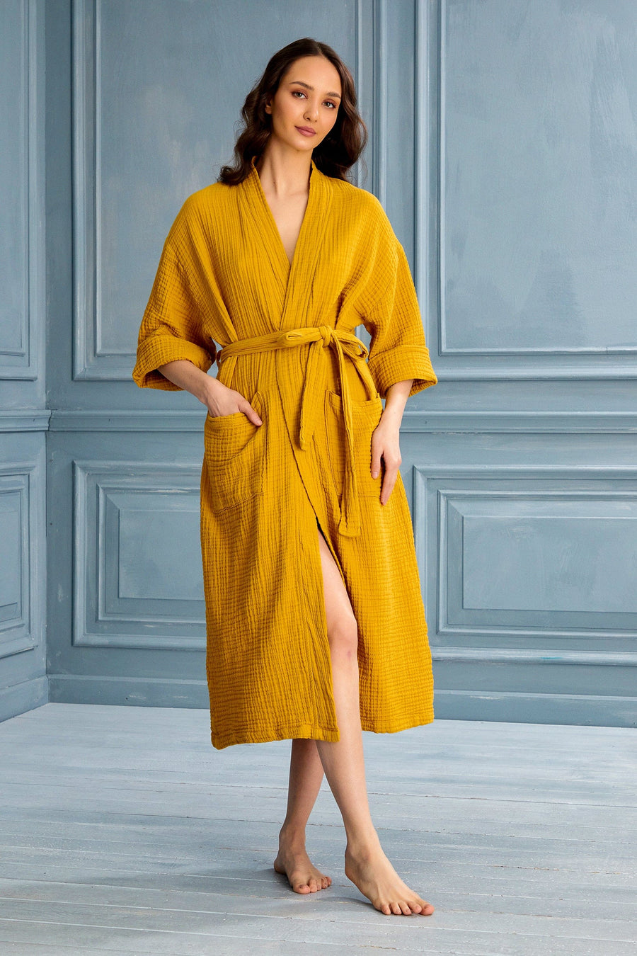 Begonville Robe Cassie Cotton Gauze Robe - Amber