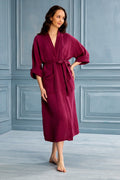 Lore Tencel & Cotton Gauze Robe - Mulberry