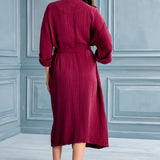 Begonville Lore Tencel & Cotton Gauze Robe - Mulberry