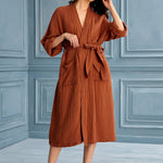 Begonville Lore Tencel & Cotton Gauze Robe - Cinnamon