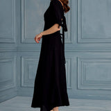 Begonville Melody Open Backed Midi Dress - Black