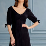 Begonville Melody Open Backed Midi Dress - Black