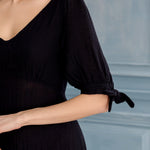 Begonville Melody Open Backed Midi Dress - Black