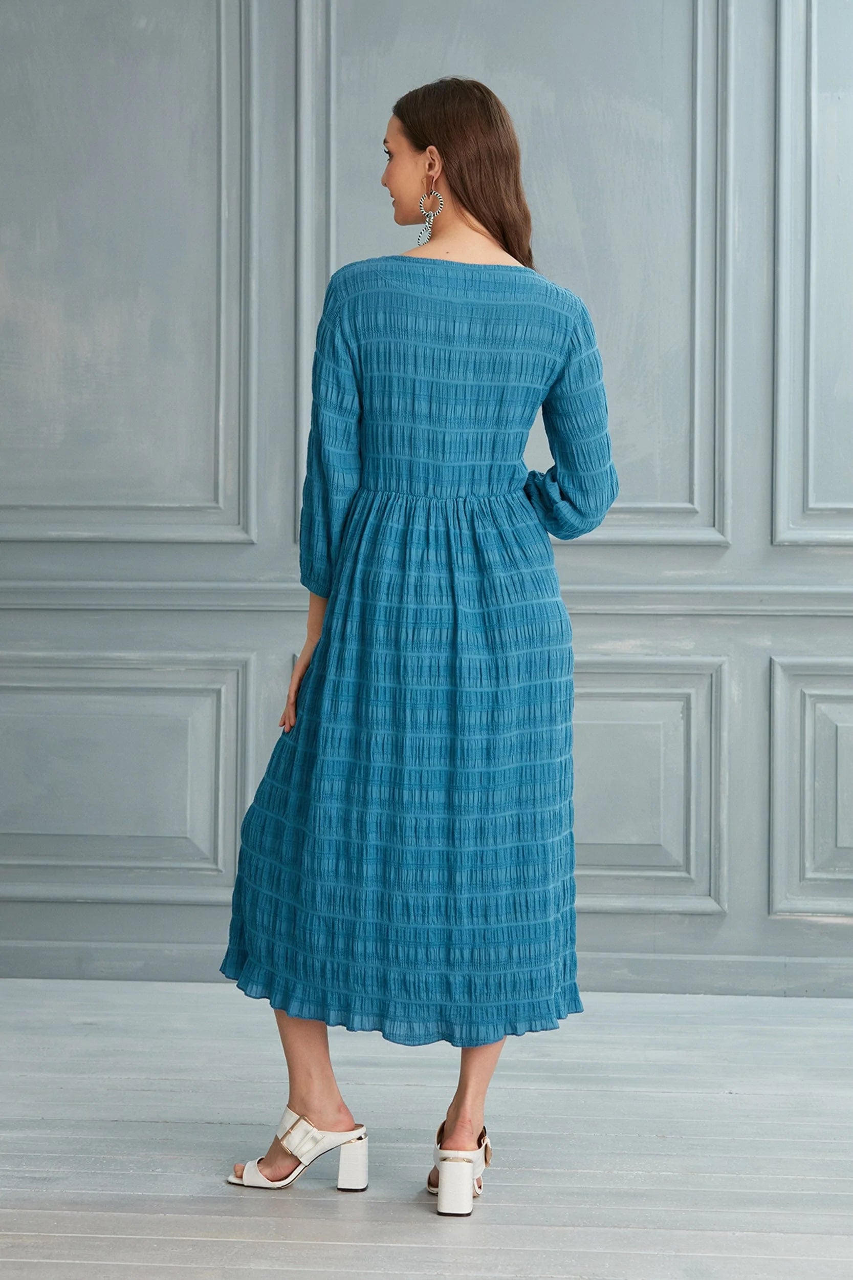 Suki Square Neck Midi Dress