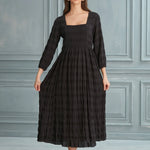 Begonville Midi Dress Suki Square Neck Midi Dress - Black